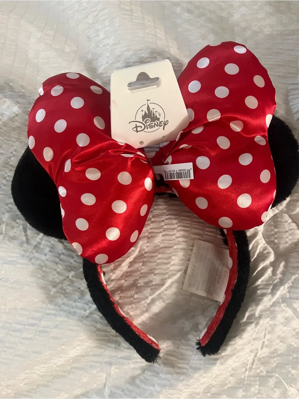 Disney BIG bow Red Polka Dot Minnie Mouse Ears Headband
